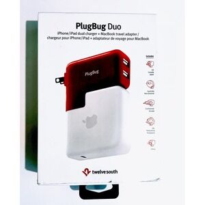 Twelve South PlugBug Duo Adapter Universal Apple MacBook + USB Adaptors And Box